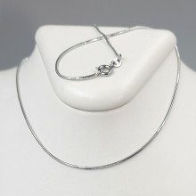 Ланцюжок XР. Родій. Довжина: 35.5 см Ширина: 1 мм Круглий снейк