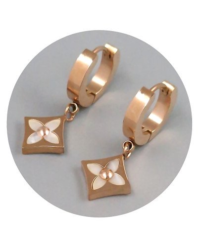 Сережки Stainless Steel. Сталь. Позолота ЧВ. Довжина: 28 мм. Ширина: 11 мм.