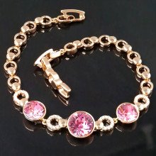 Браслет XР. Позолота 18К. Камені: Swarovski. Довжина: 17.5-20 см.