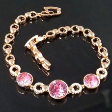 Браслет XР. Позолота 18К. Камені: Swarovski. Довжина: 17.5-20 см.