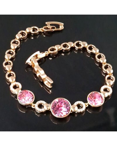 Браслет XР. Позолота 18К. Камені: Swarovski. Довжина: 17.5-20 см.