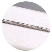 Браслет Stainless Steel. Сталь. Родій. Довжина: 19,5 см. Ширина: 2 мм. Плоский снейк