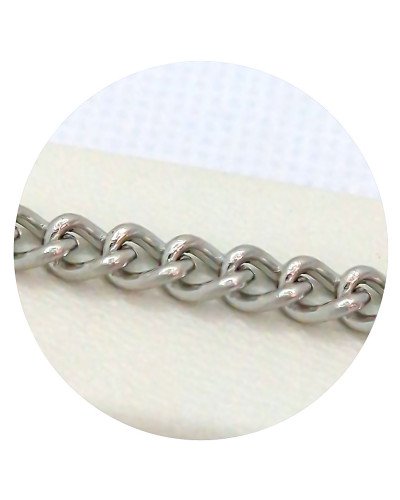 Браслет Stainless Steel. Сталь. Родій. Довжина: 20-24 см. Ширина: 4 мм.