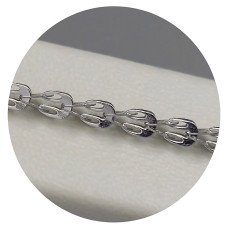 Браслет Stainless Steel. Сталь. Родій. Довжина: 18,5-21 см Ширина 3 мм