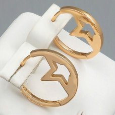 Сережки ХР. Позолота 18К. Діаметр: 20 мм. Ширина: 2 мм.