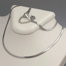 Ланцюжок Stainless Steel. Сталь. Родій. Довжина: 46-51,5 см. Товщина: 2 мм.