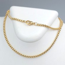 Ланцюжок Stainless Steel. Сталь. Позолота 18К. Довжина: 46 см Ширина: 2 мм