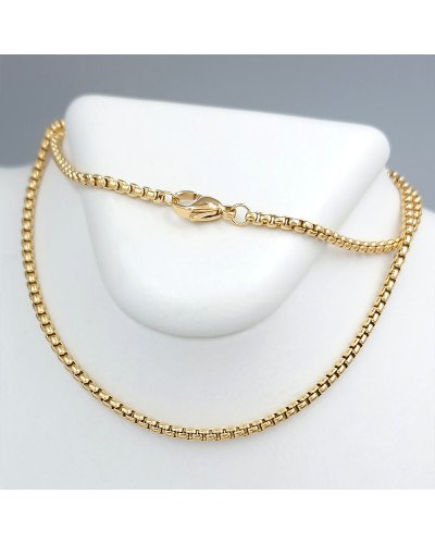 Ланцюжок Stainless Steel. Сталь. Позолота 18К. Довжина: 46 см Ширина: 2 мм