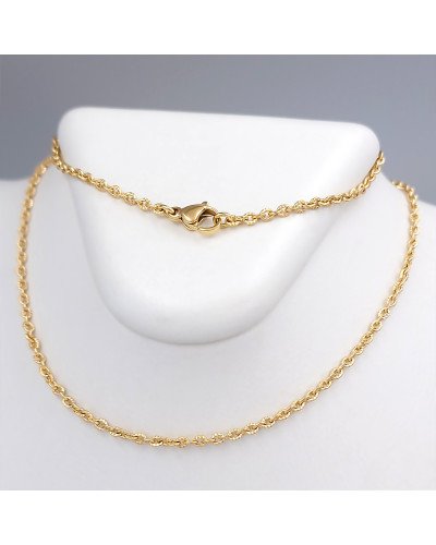 Ланцюжок Stainless Steel. Сталь. Позолота 18К. Довжина: 45 см Ширина: 2 мм
