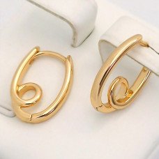 Сережки ХР. Позолота 18К. Довжина: 17 мм. Ширина: 3мм.