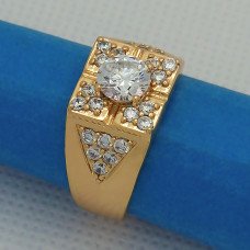 Печатка XР. Позолота 18К. Камені: білий циркон. Є:18р 19р 20р 21р 23р