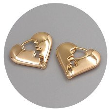 Сережки ХР. Позолота 18К. Довжина: 18 мм. Ширина: 4 мм.