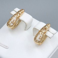 Сережки ХР. Позолота 18К. Довжина: 18 мм. Ширина: 6 мм.