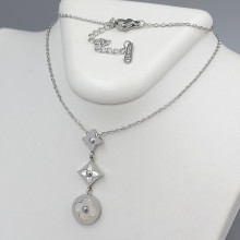 Ланцюжок із кулоном Stainless Steel. Сталь. Родій. Довжина: 41-46 см