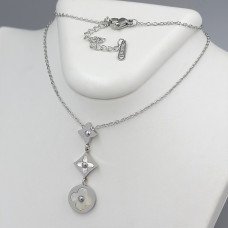 Ланцюжок із кулоном Stainless Steel. Сталь. Родій. Довжина: 41-46 см