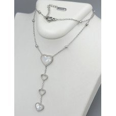 Ланцюжок із кулоном Stainless Steel. Сталь. Родій. Довжина: 42-47 см
