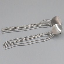 Сережки-гвоздики Stainless Steel. Сталь. Родій. Довжина: 72 мм. Ширина: 13 мм.