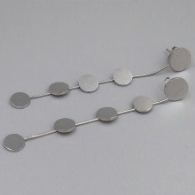 Сережки-гвоздики Stainless Steel. Сталь. Родій. Довжина: 80 мм. Ширина: 10 мм.