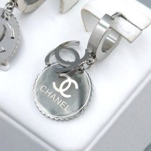 Сережки Stainless Steel. Сталь. Родій. Довжина: 31 мм. Ширина: 15 мм.