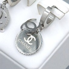 Сережки Stainless Steel. Сталь. Родій. Довжина: 31 мм. Ширина: 15 мм.