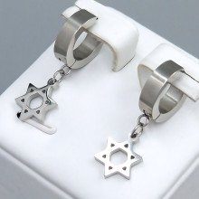 Сережки Stainless Steel. Сталь. Родій. Довжина: 29 мм. Ширина: 9 мм.