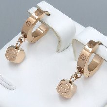Сережки Stainless Steel. Сталь. Позолота ЧВ. Довжина: 23 мм. Ширина: 5 мм.