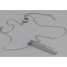Ланцюжок із кулоном Stainless Steel. Сталь. Родій. Довжина: 39-44 см.