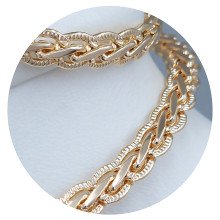 Ланцюжок XР M&L. Позолота 18К. Довжина: 50 см. Ширина: 6 мм.