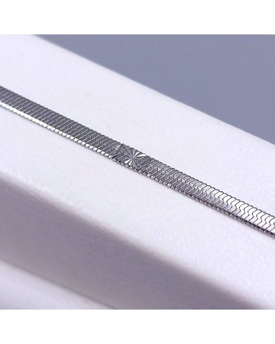 Ланцюжок Stainless Steel. Сталь. Родій. Довжина: 50 см. Ширина: 3 мм.