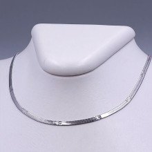 Ланцюжок Stainless Steel. Сталь. Родій. Довжина: 50 см. Ширина: 3 мм.