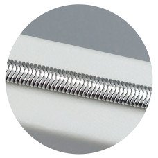 Браслет Stainless Steel. Сталь. Родій. Довжина: 18.5-22 см. Ширина: 5 мм.