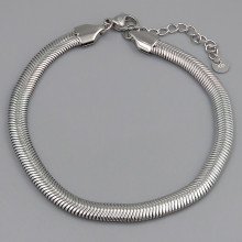 Браслет Stainless Steel. Сталь. Родій. Довжина: 18.5-22 см. Ширина: 5 мм.