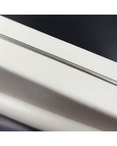 Ланцюжок Stainless Steel. Сталь. Родій. Довжина: 60 см. Ширина: 2 мм