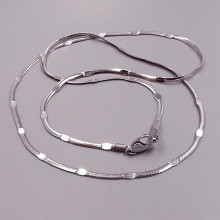 Ланцюжок Stainless Steel. Сталь. Родій. Довжина: 50 см. Ширина: 2 мм.