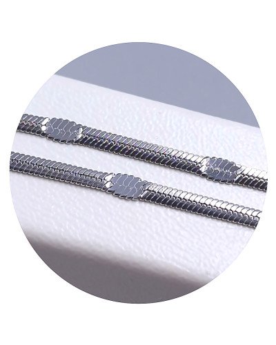 Ланцюжок Stainless Steel. Сталь. Родій. Довжина: 50 см. Ширина: 2 мм.