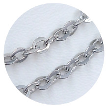 Ланцюжок Stainless Steel. Сталь. Родій. Довжина: 46 см. Ширина: 3 мм.