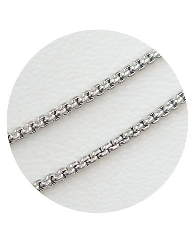 Ланцюжок Stainless Steel. Сталь. Родій. Довжина: 60 см. Ширина: 1 мм.