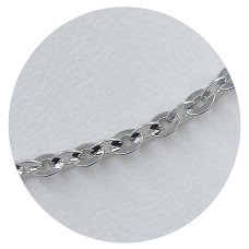 Ланцюжок Stainless Steel. Сталь. Родій. Довжина: 50 см. Ширина: 3 мм.