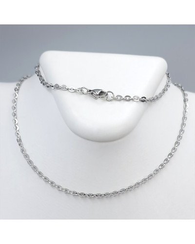 Ланцюжок Stainless Steel. Сталь. Родій. Довжина: 50 см. Ширина: 3 мм.