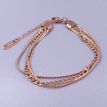 Браслет Stainless Steel. Сталь. Позолота ЧВ. Довжина: 17.5-21 см Ширина: 7 мм.