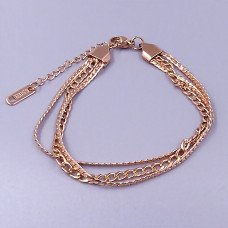 Браслет Stainless Steel. Сталь. Позолота ЧВ. Довжина: 17.5-21 см Ширина: 7 мм.