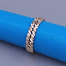 Каблучка XР. Позолота 18К. Камені: циркон. Є: 16р 17р