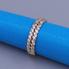 Каблучка XР. Позолота 18К. Камені: циркон. Є: 16р 17р