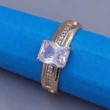 Каблучка XР. Позолота 18К. Камені: циркон. Є: 17р 18р 19р