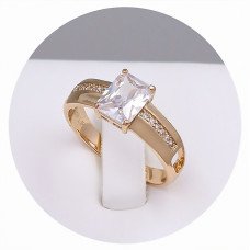 Каблучка XР. Позолота 18К. Камені: циркон. Є: 17р 18р 19р