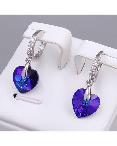 Сережки ХР. Родій. Камені: Swarovski хамелеон та циркон. Довжина: 25 мм. Ширина: 10 мм.