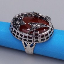 Каблучка під крапельне срібло. Ширина: 22 мм Є: 18р 19р 20р