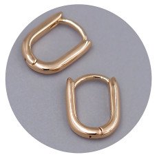 Сережки ХР. Позолота 18К. Довжина: 12 мм. Ширина: 2 мм