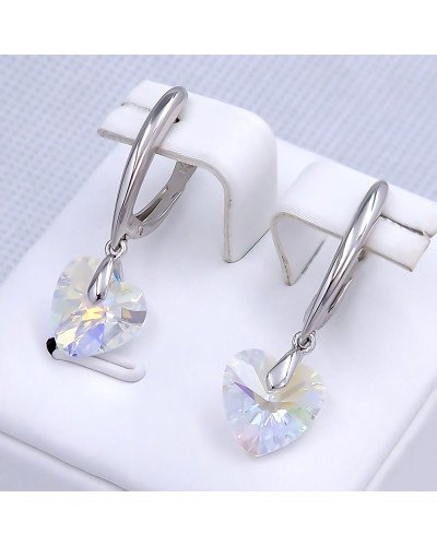 Сережки ХР. Родій. Камені: Swarovski бензинового кольору. Довжина: 32 мм. Ширина: 10 мм.
