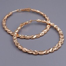 Сережки-кільця XР M&L. Позолота 18К. Діаметр: 50 мм. Товщина: 2 мм.